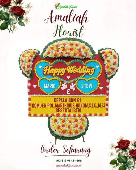 Papan Bunga Pernikahan Benuamelayu Darat